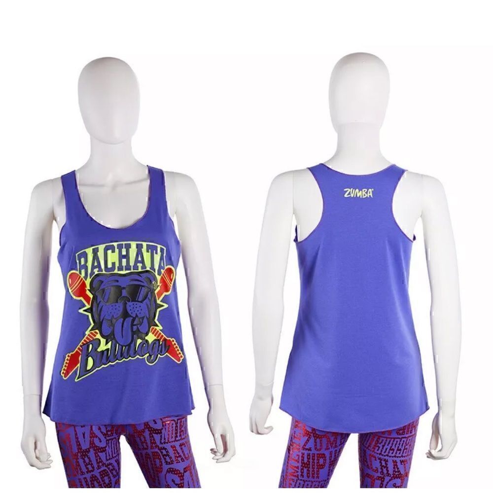 ZUMBA Fitness Zumba Rythms Bachata Bull Dog Tank nwt Medium